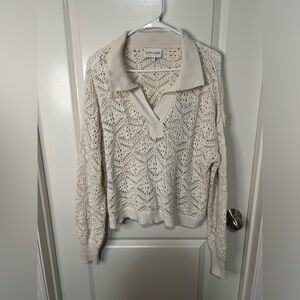 Cream Knit Women's Sweater